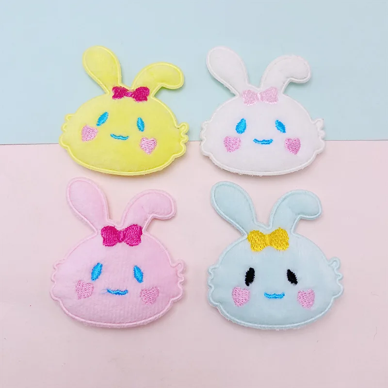 

Sweet Rabbit Applique for DIY Clothes, Hat Headwear Patch, Sewing Crafts, Gloves, Socks Decoration, 5.5x5cm, 10Pcs