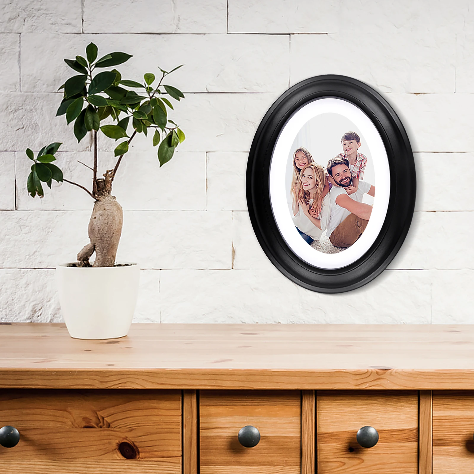 

7 Inch Wood Picture Photo Frame Vintage Home Decor Wall Hanging Photo Frame Wooden Storage Home Decorating Tool Protection