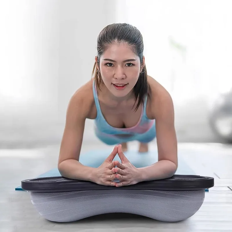 

Peanut Shaped Balance Board with Roller, Dual-Sided Wobble Board for Ankle Strength & Rehabilitation, Core Stability Trainer