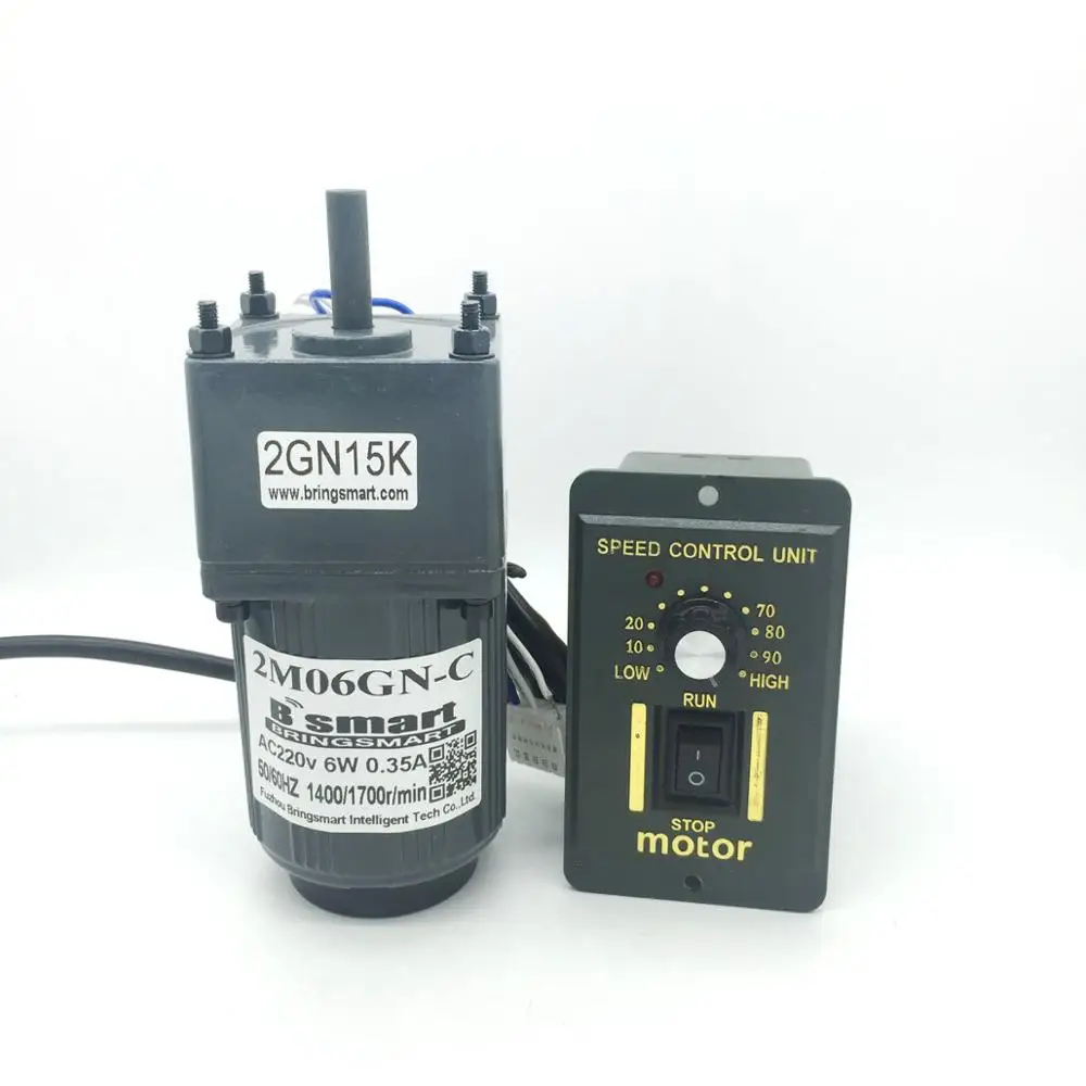 2M06GN-C electric 6w ac motor reversible adjust speed 220V low rpm high torque ac motor with speed controller