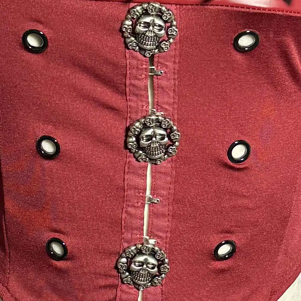 Punk rock cravejado e-girls emo y2k couro vegano topos saias diy eco harajuku goth crânio gótico feito à mão hip hop grunge