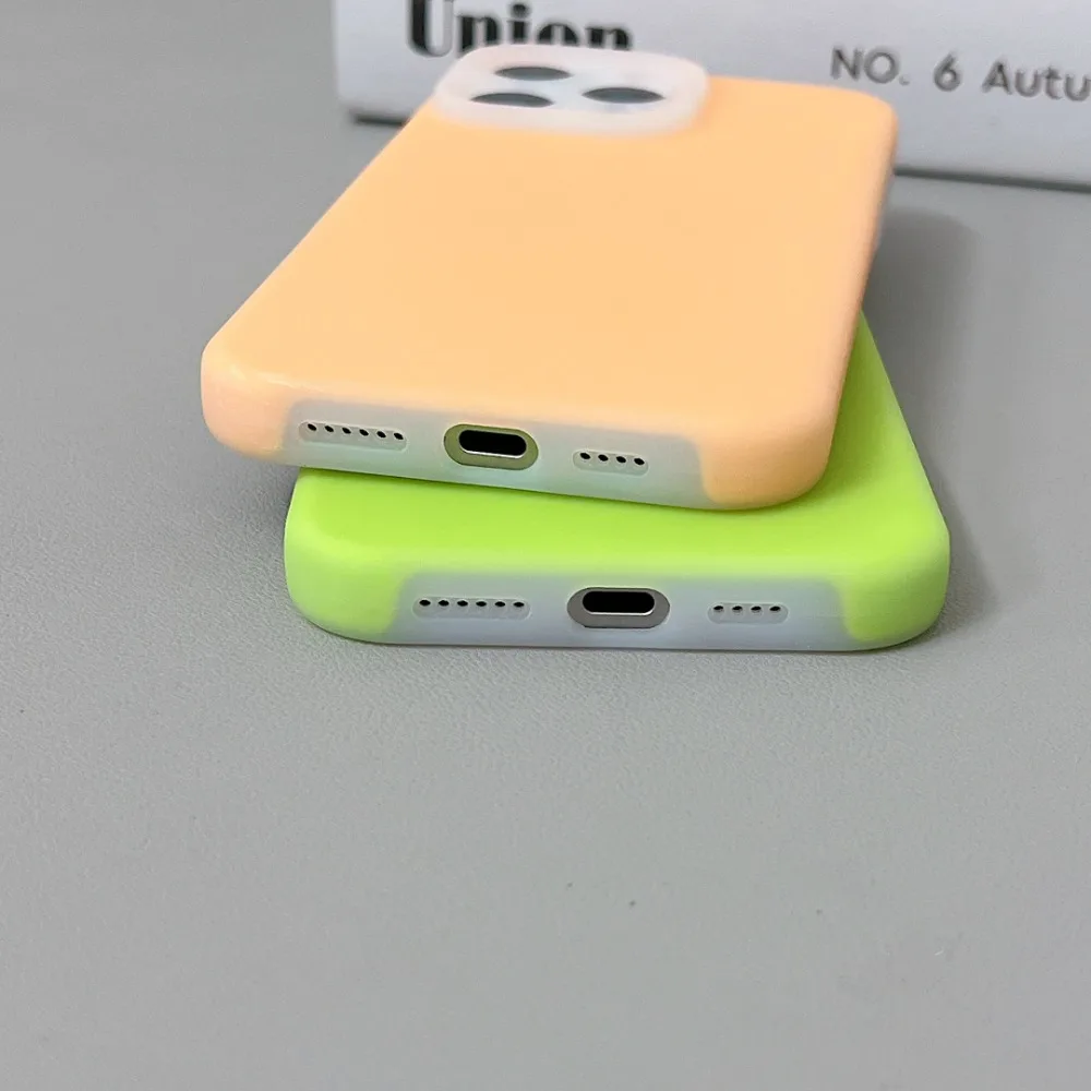 Оригинальный желейный флуоресцентный жидкий силиконовый чехол для телефона для iPhone 16 Plus 14 13 12 11 15 Pro Max, защитный чехол для объектива камеры