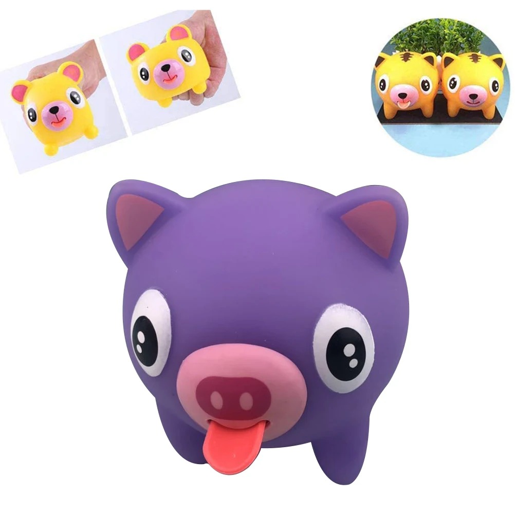 Soft Ball  Talking Animal Ball PVC Tongue Out Stress Relieve Soft Ball  Kids' Gifts Talking Animal Ball