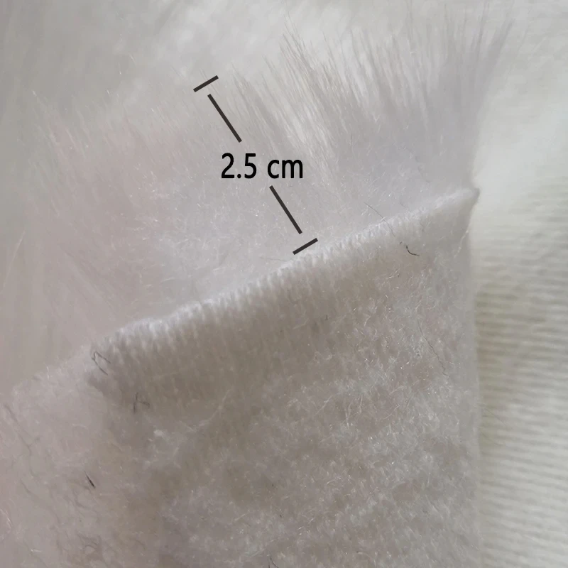 2.5CM White and Black Imitation Fur Fabric Material for Toy Sofa Pillow Decoration DIY Cosplay Fake Fur Fabric