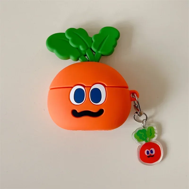 Cartoon Carrot Case for  Freebuds6i SE3/4/5i/Pro4,Bluetooth Earbuds Charging Box Protective Earphone Case Cover
