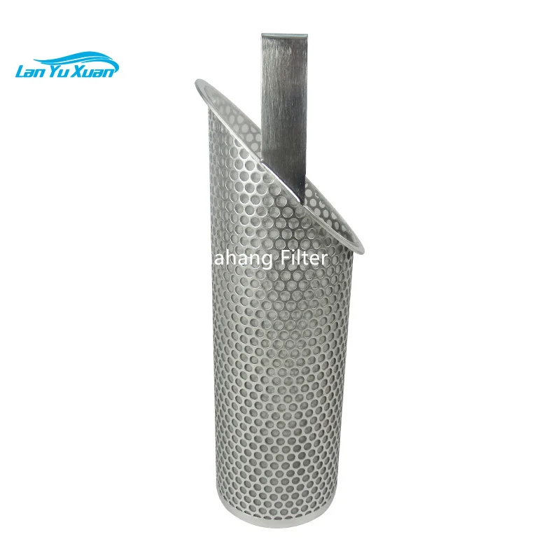 Cleanable porous stainless steel basket filter element wire mesh basket filter industrial strainer for liquid filtration