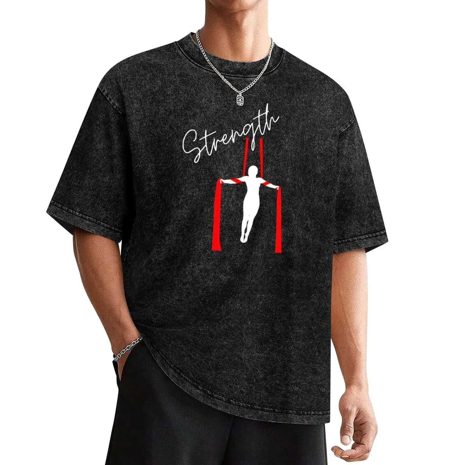 Aerial Silks Crucifix Strength T-Shirt oversizeds cute clothes shirts graphic tee T-shirt men