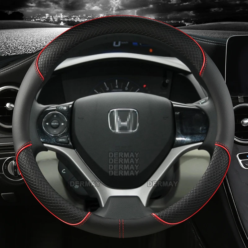 Car Steering Wheel Cover Microfiber Leather for HONDA CIVIC 2004 2006 2007 2008 2009 2012 2013 2014 Auto Accessories