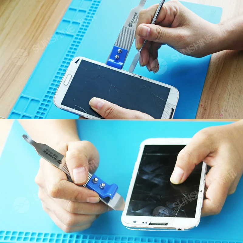 سايtl-أدوات إطار مفتوحة ذات نهايات مزدوجة ، فولاذ مقاوم للصدأ ، لأجهزة iPhone ، iPad ، Samsung ، تصميم مضاد للانزلاق ، أداة إصلاح الهاتف الخلوي