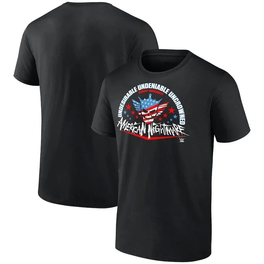 Men's Black Cody Rhodes American Nightmare Logo T-Shirt Summer Short Sleeve Undeniable Men Women Children Tee Shirt Tops Clothes