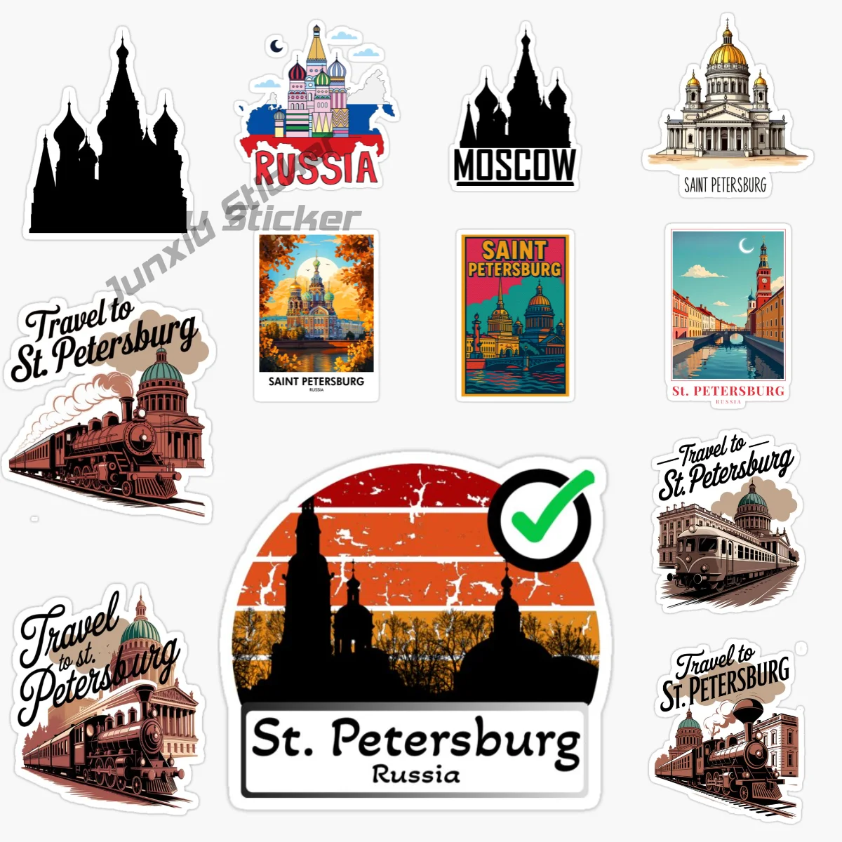 

RUSSIA St Petersburg Scenic Travel Car Sticker Vinyl Self-Adhesive Decorative Decal