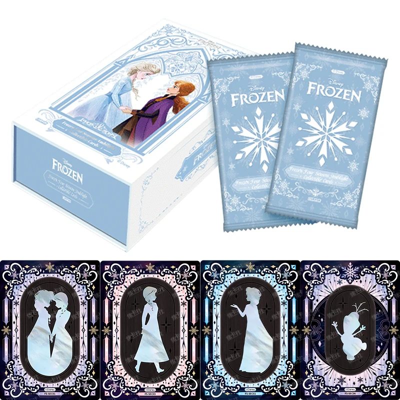 Card Fun Genuine Disney Frozen Card Four Seasons Flowing Light Card Elsa Anna Animation Role SEC Collectible Cards Toys Gifts