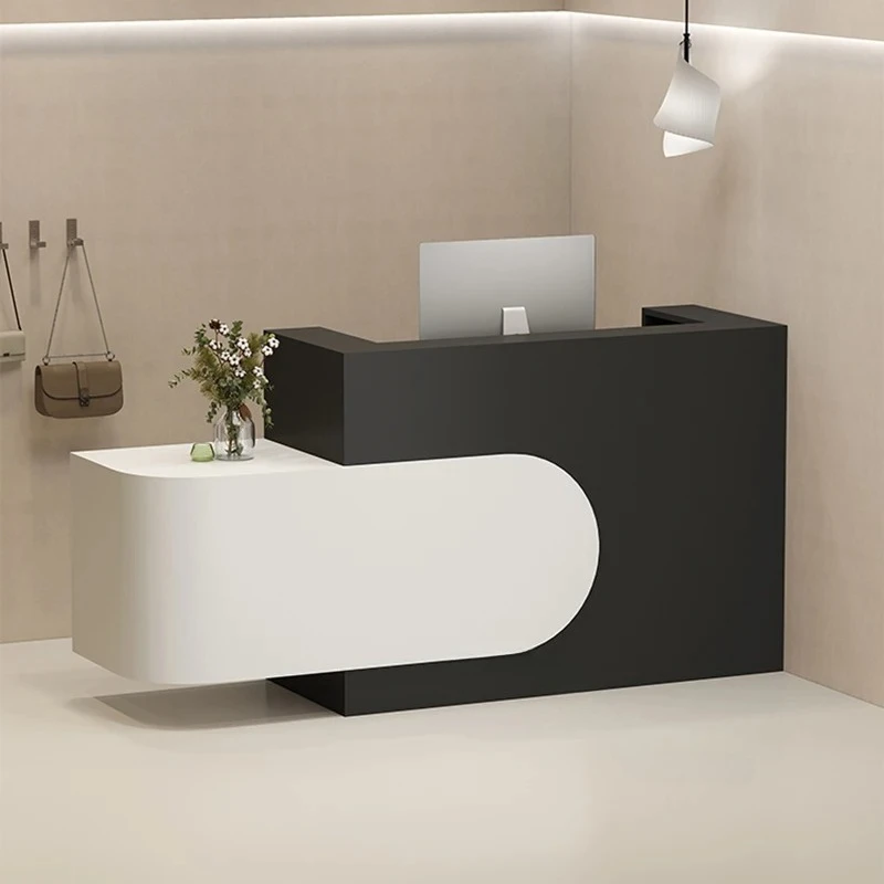Cream Style Company Front Desk Reception Counter Modern Reception Desks