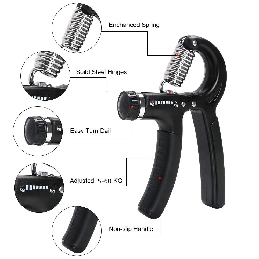 5-60kg Adjustable Hand Grip Strengthener Heavy Gripper Fitness Hand Exerciser Grip Wrist Training Wholesale of Multiple Colors