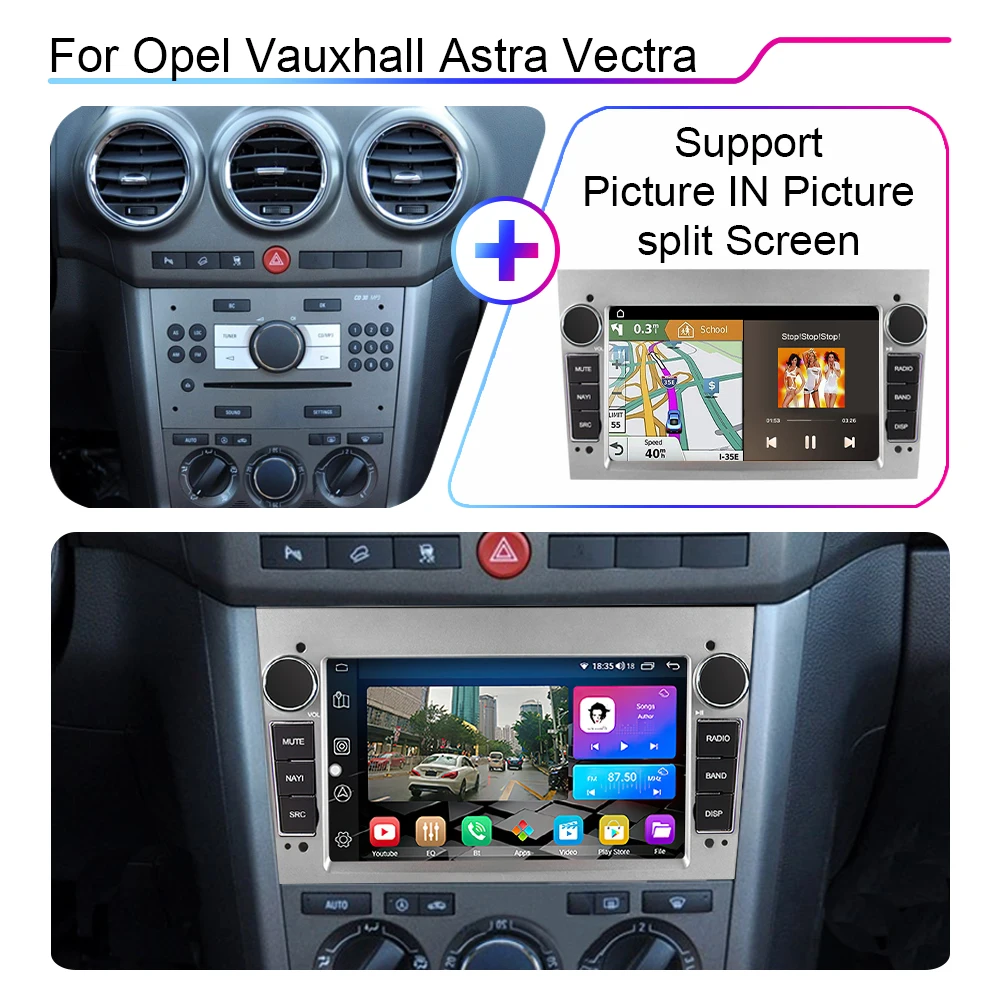 8 Core Auto Radio Android 13 Für Opel Vauxhall Astra Antara Meriva Vivaro Combo Signum Vectra Corsa 2din Multimedia Carplay gps