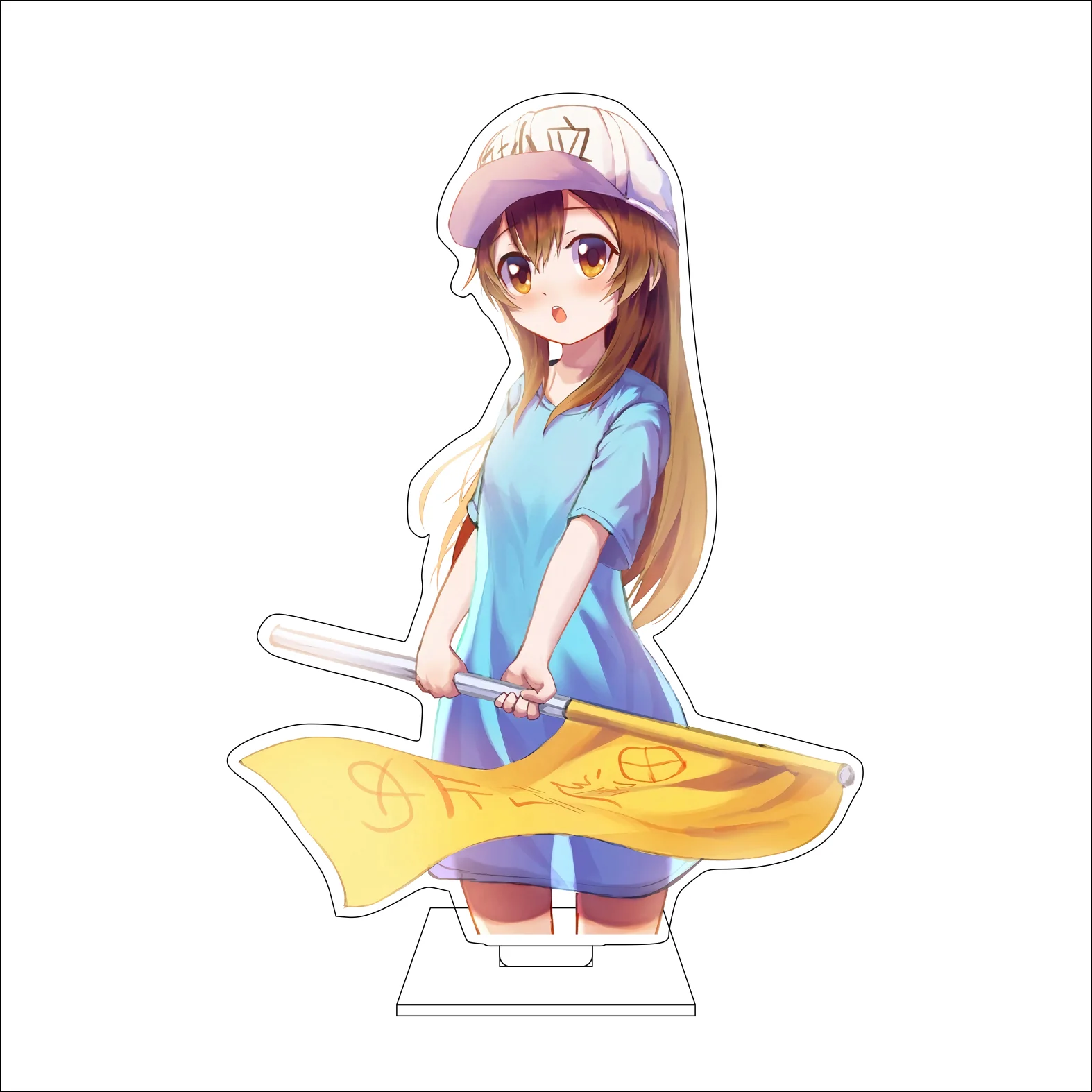 16CM Anime Cells at Work! Cosplay Acrylic Figure Stand Plate Platelet Macrophages White Blood Cell Red Blood Cell Ornaments Gift view 5