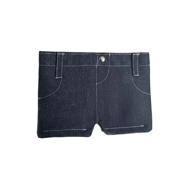 

Сумка для мелочи в форме джинсов, складные карманные брюки, мини-джинсовый кошелек, портативные держатели для карт в стиле ретро