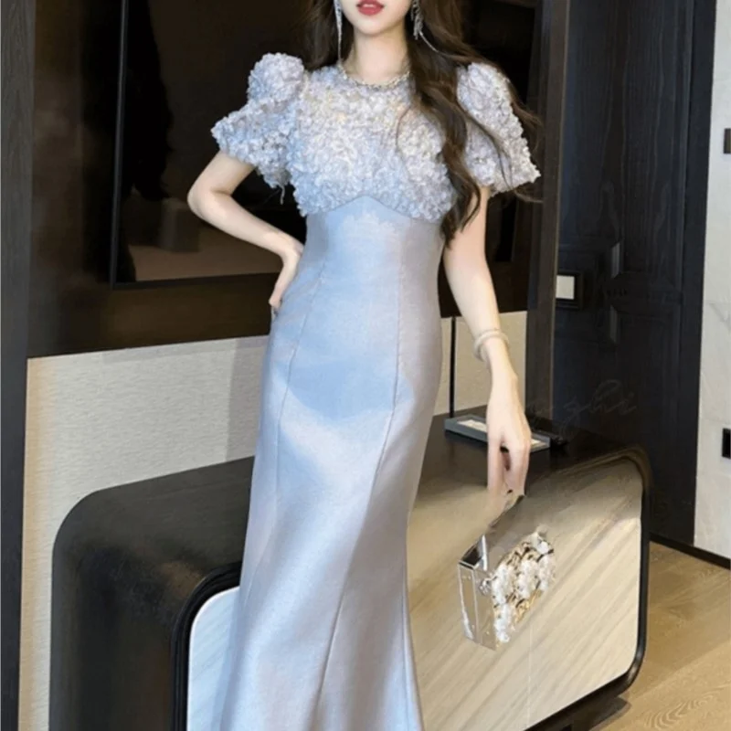 Elegant atmosphere new niche design light luxury banquet dress