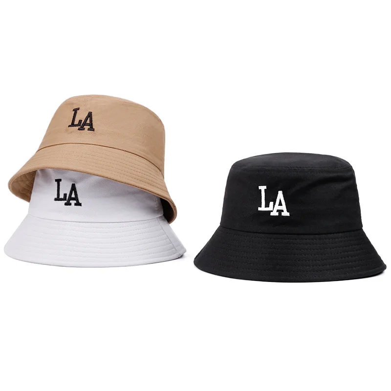 

Summer fashion embroidered LA fisherman hats, versatile outdoor sun hats for men and women, trendy and fashionable sports hats