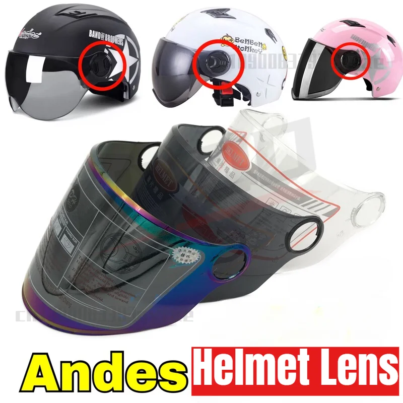 

Helmet Lens Buckle Type Sunscreen and UV Protection High-definition Universal Reinforced Transparent Front Windshield Mask