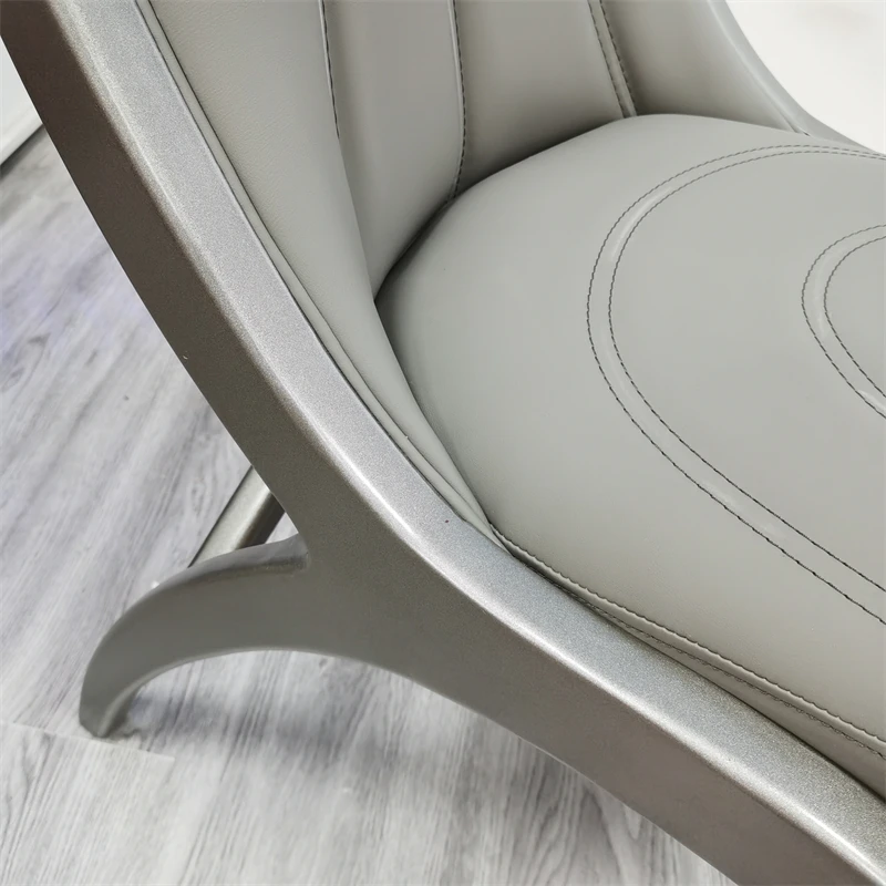 #Factory Price Modern Leather Armchairs Dining Room High Back Square Shaped Steel Velvet Home