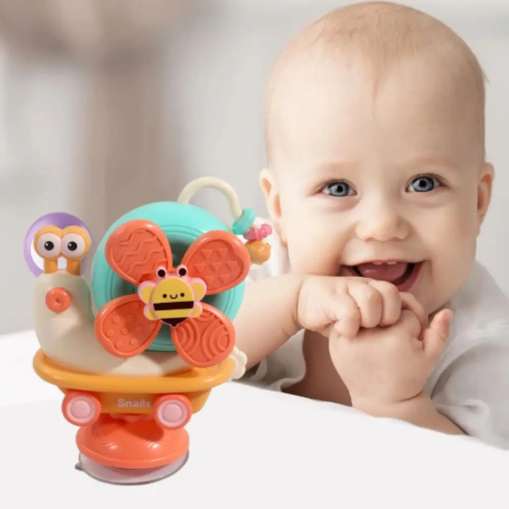 Detachable Design Suction Cup Snail Spinner Suction Cups Creative Design Windmill Toys Rotation Feature Sensory Development