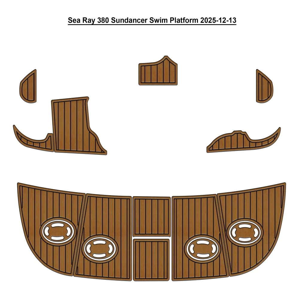 

Sea Ray 380 Sundancer Swim Platform Pad Boat EVA Foam Teak Deck Floor SeaDek MarineMat Gatorstep Style Self Adhesive MKV623t65