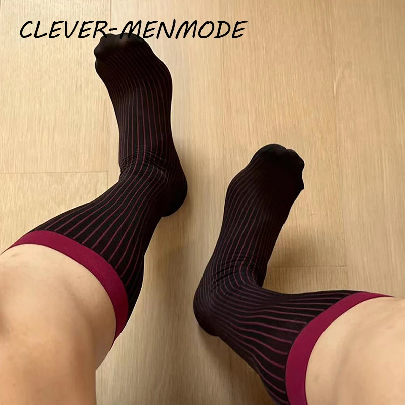 

Mens Sexy Stockings See-Through Ultra-thin Transparent SocksErotic Long Socks Male Business Formal Business Dress Stockings