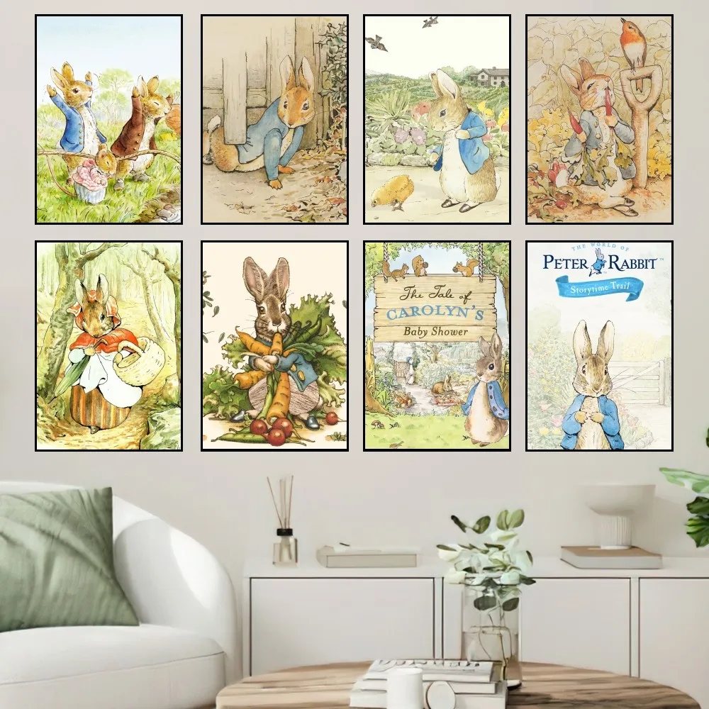 

Cute P-Peter R-Rabbit Poster Home Prints Wall Painting Bedroom Living Room Decoration Office