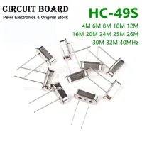 10pcs 49S Passive Crystal Oscillator DIP 2-Pin HC-49S Resonator 4M 6M 8M 10M 12M 16M 20M 24M 25M 26M 30M 32M 40MHz 4.000 6.000