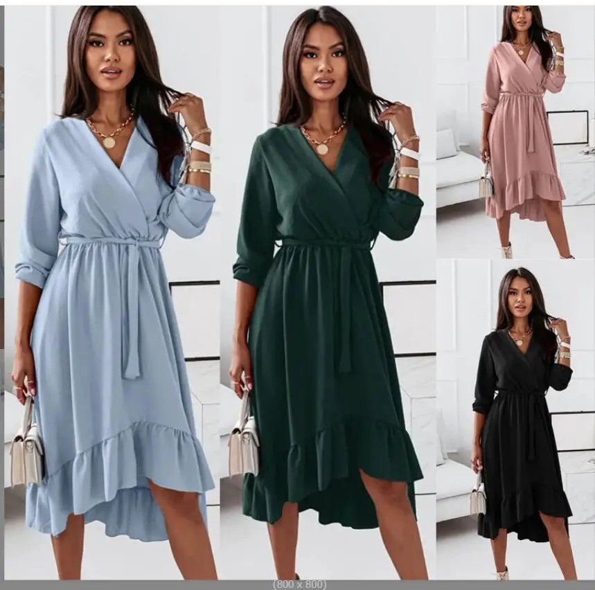 

Fashion New Maternity Dress for Pregnant Women Clothes Casual V-neck Long Sleeve Dress Elegant Pregnancy Photoshoot Dresses