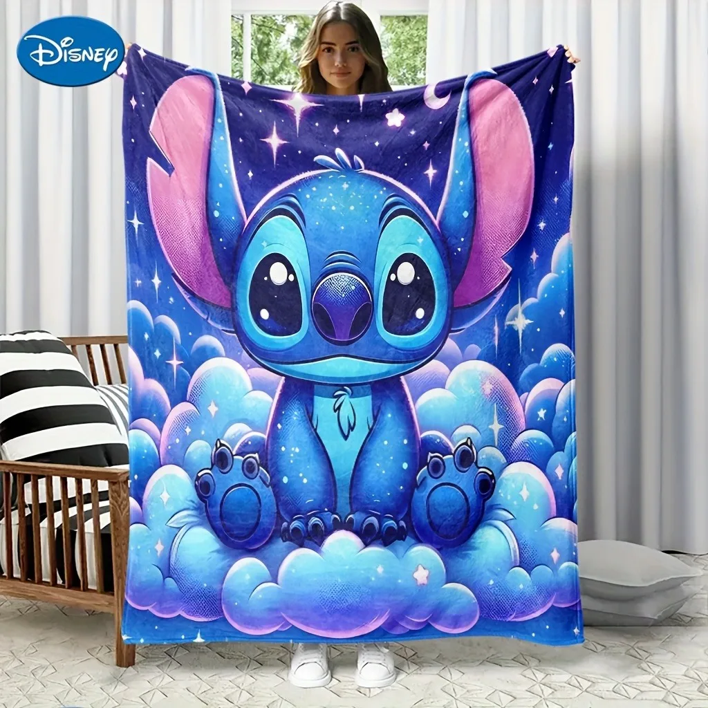 

1PC Disney Stitch Blanket: Cozy & Cute ,Multifunctional blanket suitable for home, outdoor, travel, camping, nap cover blanket.