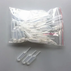 50PCS 4ml Disposable Transparent Plastic Pipette Capsule Shape Liquid Transfer Filling Dropper Squeeze Tool Laboratory Equipment