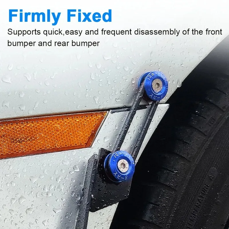 Auto Bumper Reinforcement Washer Screw Set Color‑coded Spacer Fastener with Body‑kit Pull Brace Rod Durable Modification