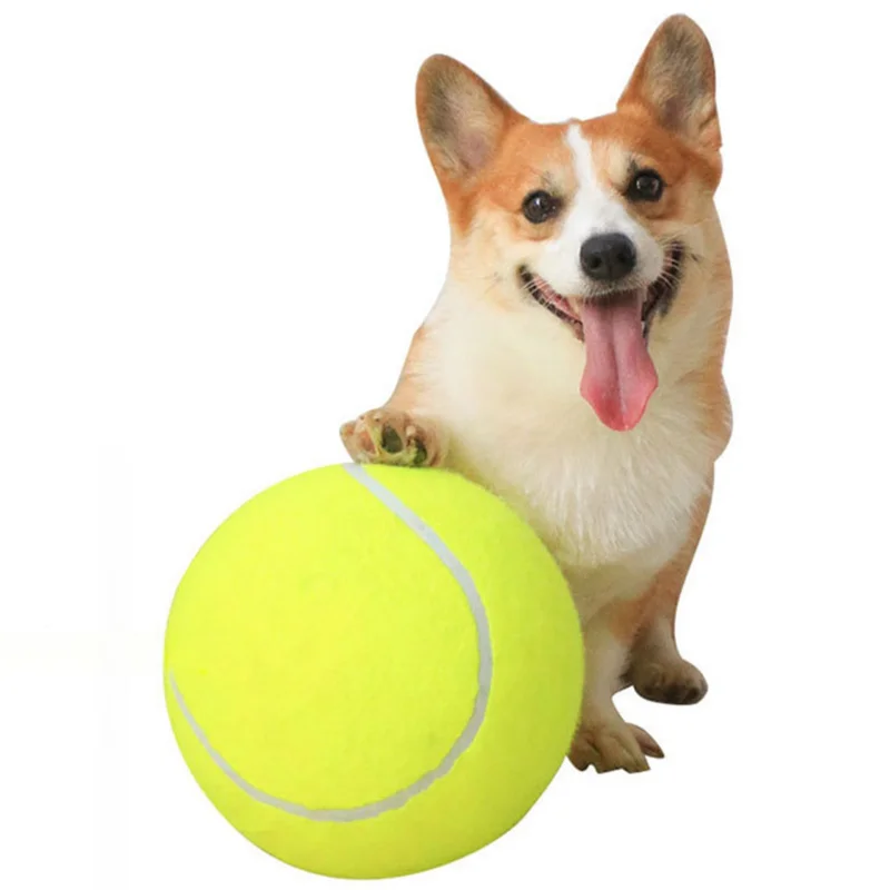 2,5 Zoll/9,5 Zoll Tennisball Großer Hunde-Tennisball Haustierbälle für Hunde für Outdoor-/Indoor-Sportarten Hundegeschenk Trainingsbedarf