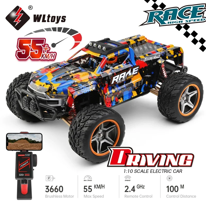 WLtoys 104016 104018 1/10 Rc Cars 4x4 Remote Control Cart 55KM/H Off-Road Profeesional Alloy Children Toys Rc Cars for Adults