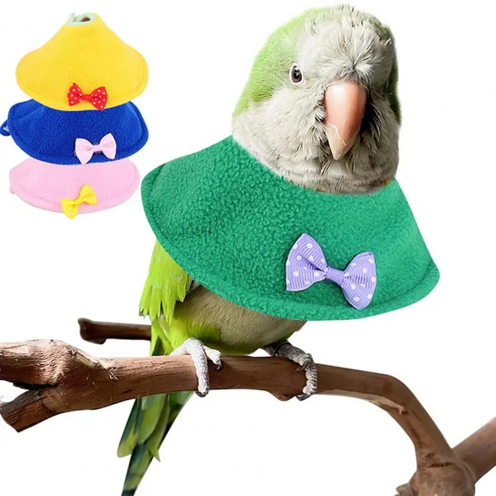 Parrot Recovery Collar Small Medium Birds Soft Neck Sleeve Lovebirds Hamsters Chickens Ducks Fastener Tape Bird Collar