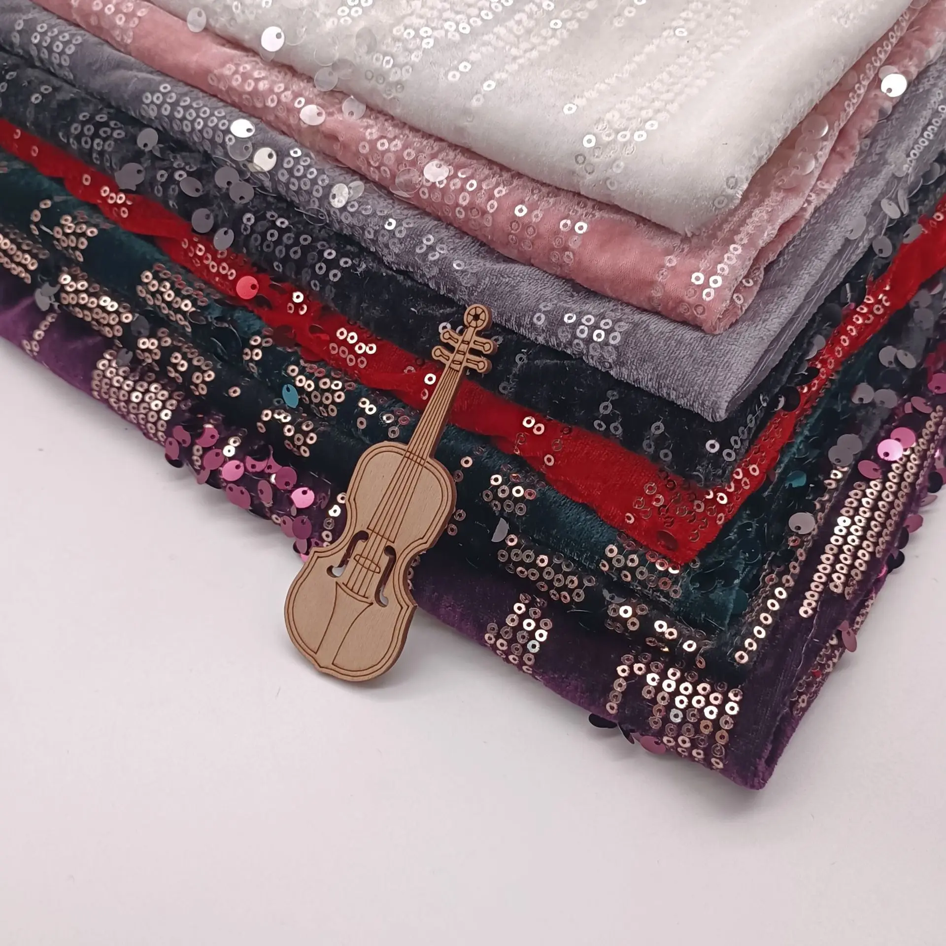 

Двухцветная ткань с вышивкой блестками 3 мм и 6 мм для модных платьев, женских костюмов, сценической одежды, материал для компьютерной вышивки