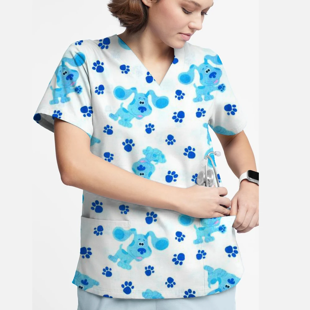 ผู้หญิงขัดเสื้อฟันพิมพ์พยาบาลพยาบาลชุดพยาบาลทันตแพทย์ Vet Clinic ผ่าตัดเสื้อทางการแพทย์เสื้อยืดผู้หญิง ﻿