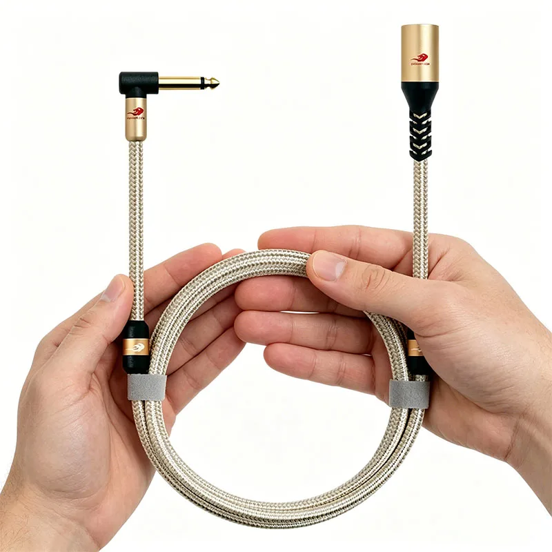 

AUX 6.5 6.35mm To XLR Cable Microphone Audio Cord Electronic Guitar 3Pin XLR To 6.5mm AUX Cable for Mixer Speaker Amplifier