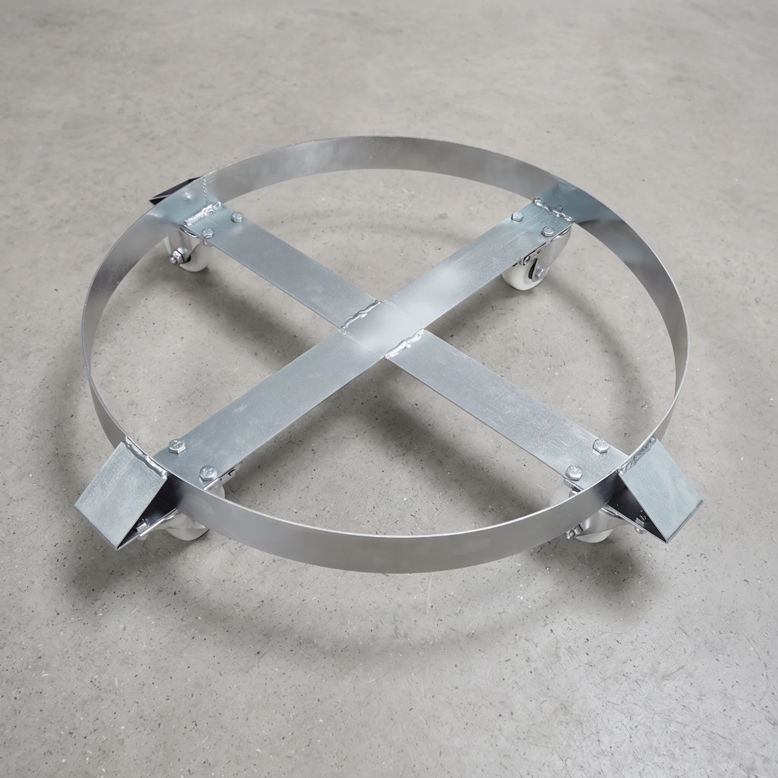 Drum Dolly with Casters High Load Capacity Drum Cart with Swivel Casters Barrel Mover with Wheels Corrosion Resistant
