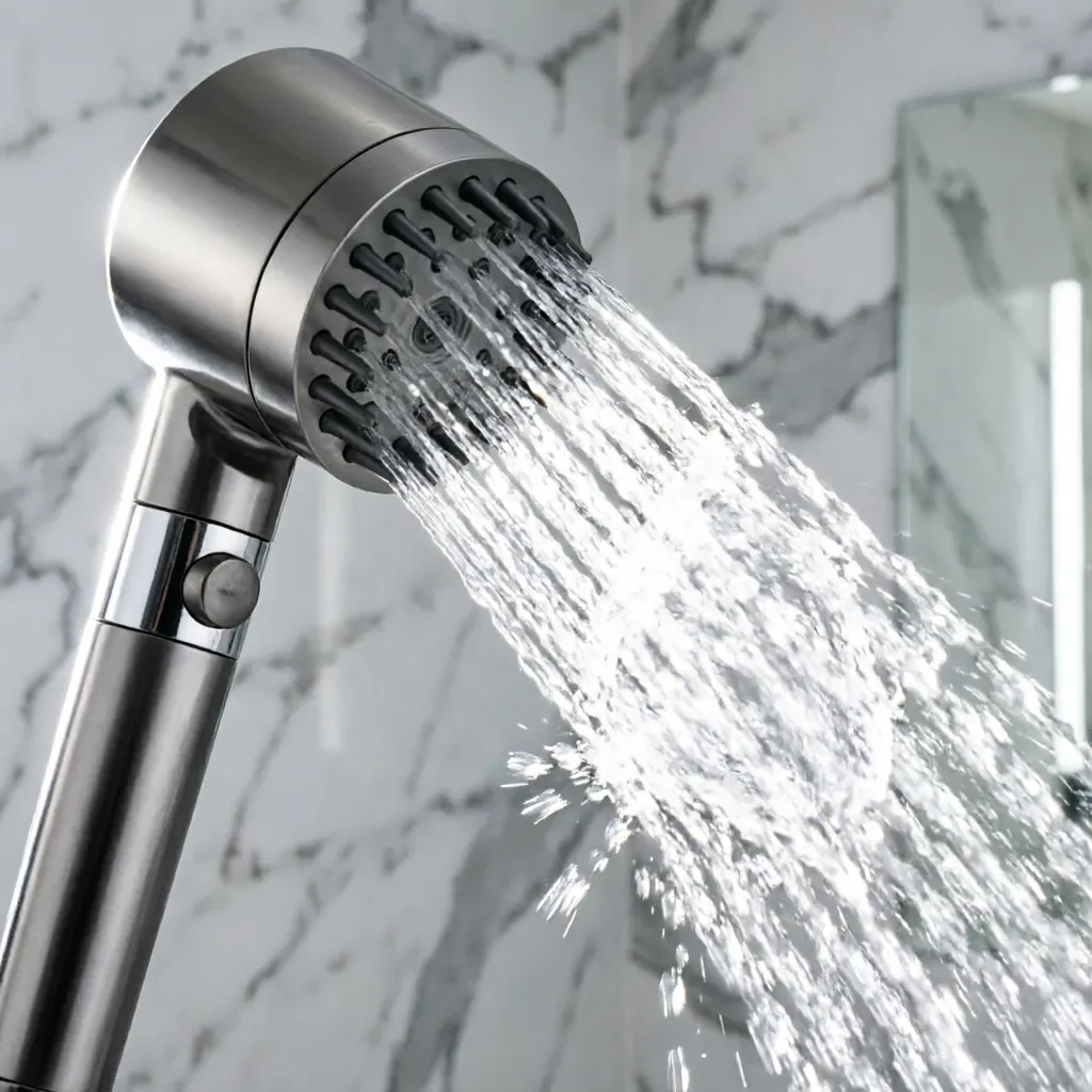 Upgraded Supercharged Shower Head - Large Water Outlet, High Pressure Metal Handheld Showerhead for Powerful & Comfortable Bath Experience
