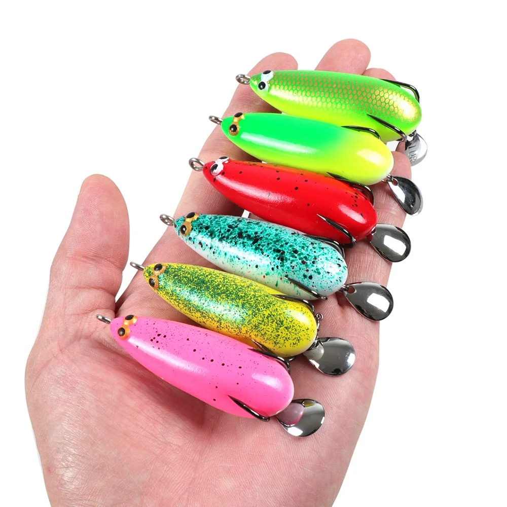 Memancing 6cm/10g lembut umpan katak kecil lembut Guntur katak umpan pancing Casting Mini Thunder katak umpan