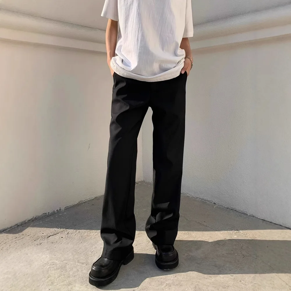 

Summer Men's Slim Micro Flare Suit Pants Lightweight Thin Fabric High Drape Trendy Comfort Casual Versatile Business Trousers
