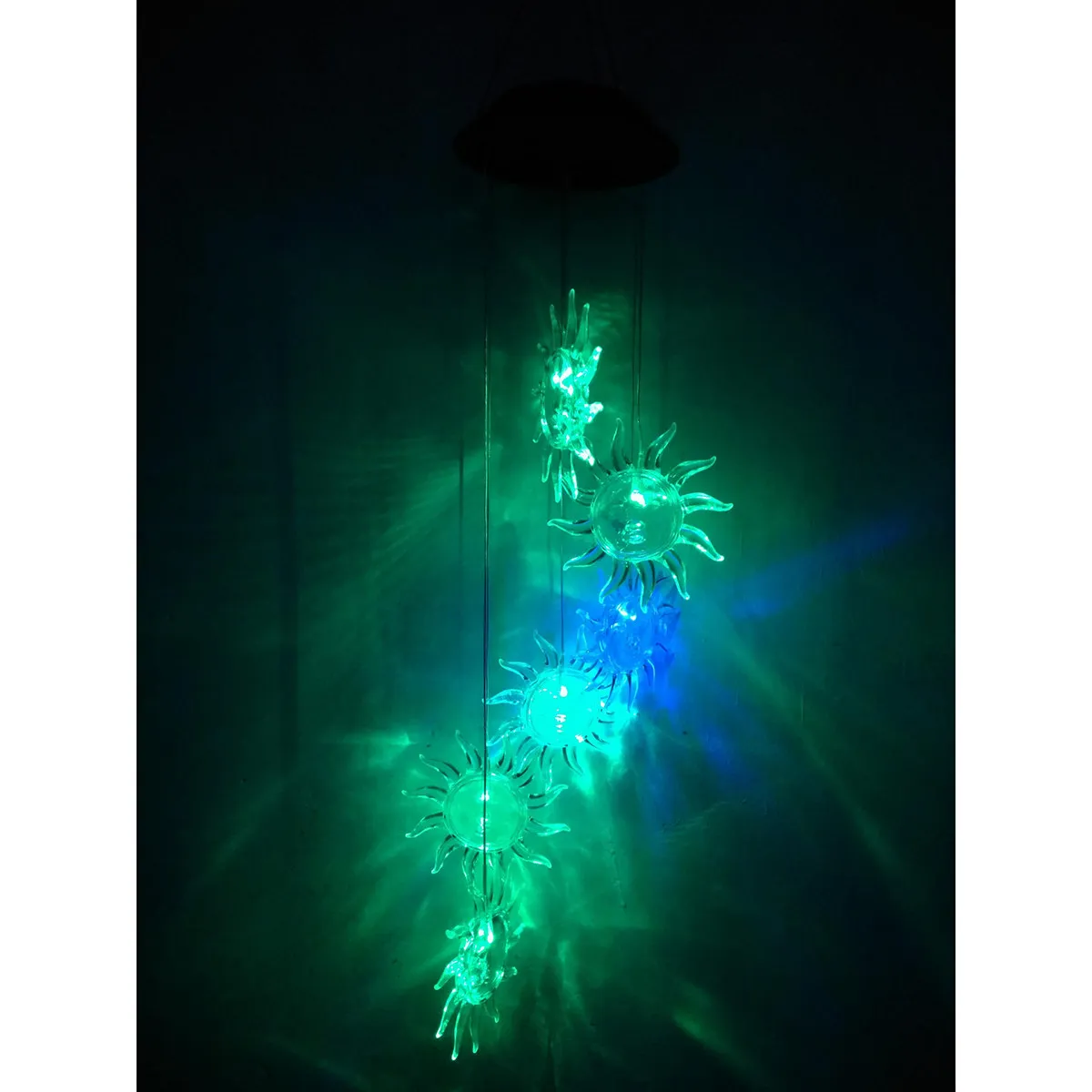 

Солнечный ветряной колокольчик-светильник «Подсолнух» с LED-подсветкой, меняющей цвет, для улицы, сада, вечеринок, двора, подвесной декор, ветряной спиннер, солнечный мобиль