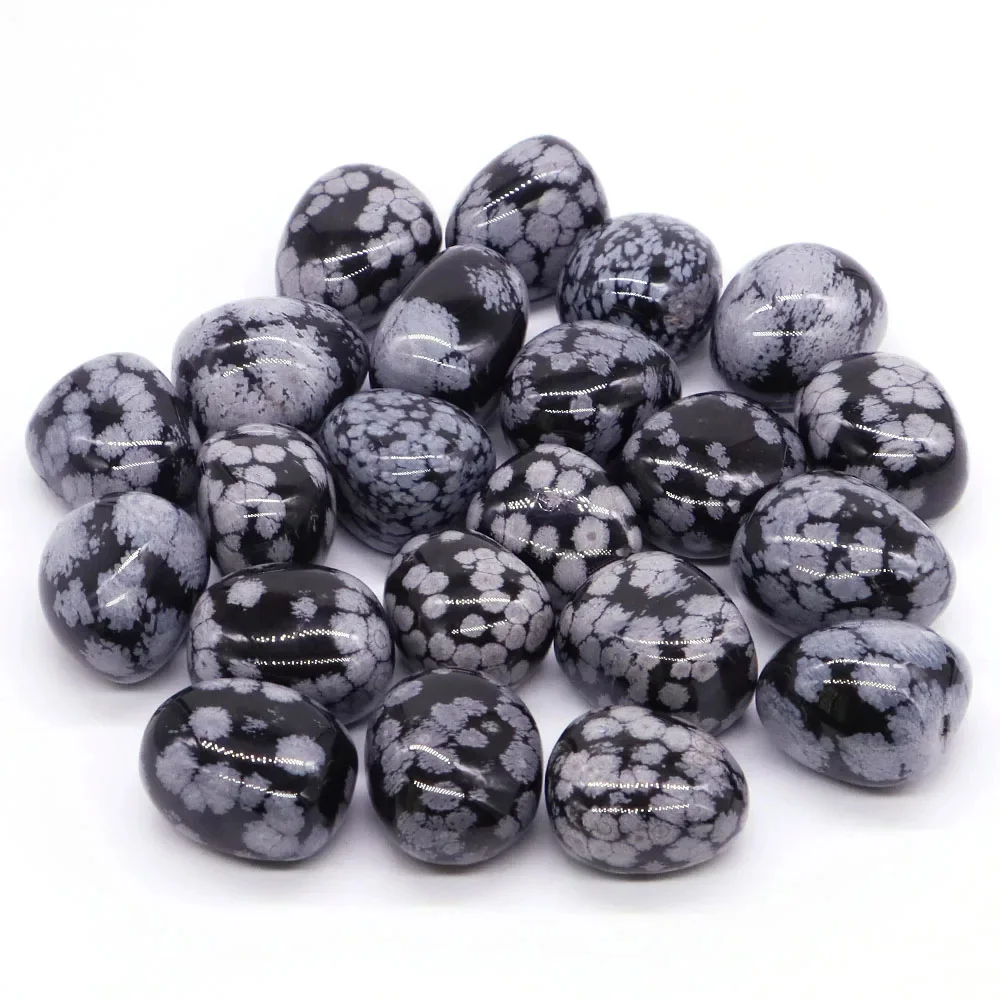Natural Snowflake Obsidian Tumbled Stone Reiki Healing Crystal Aquarium Mineral Gemstone Decor Home Specimen Gems Ornament Gifts