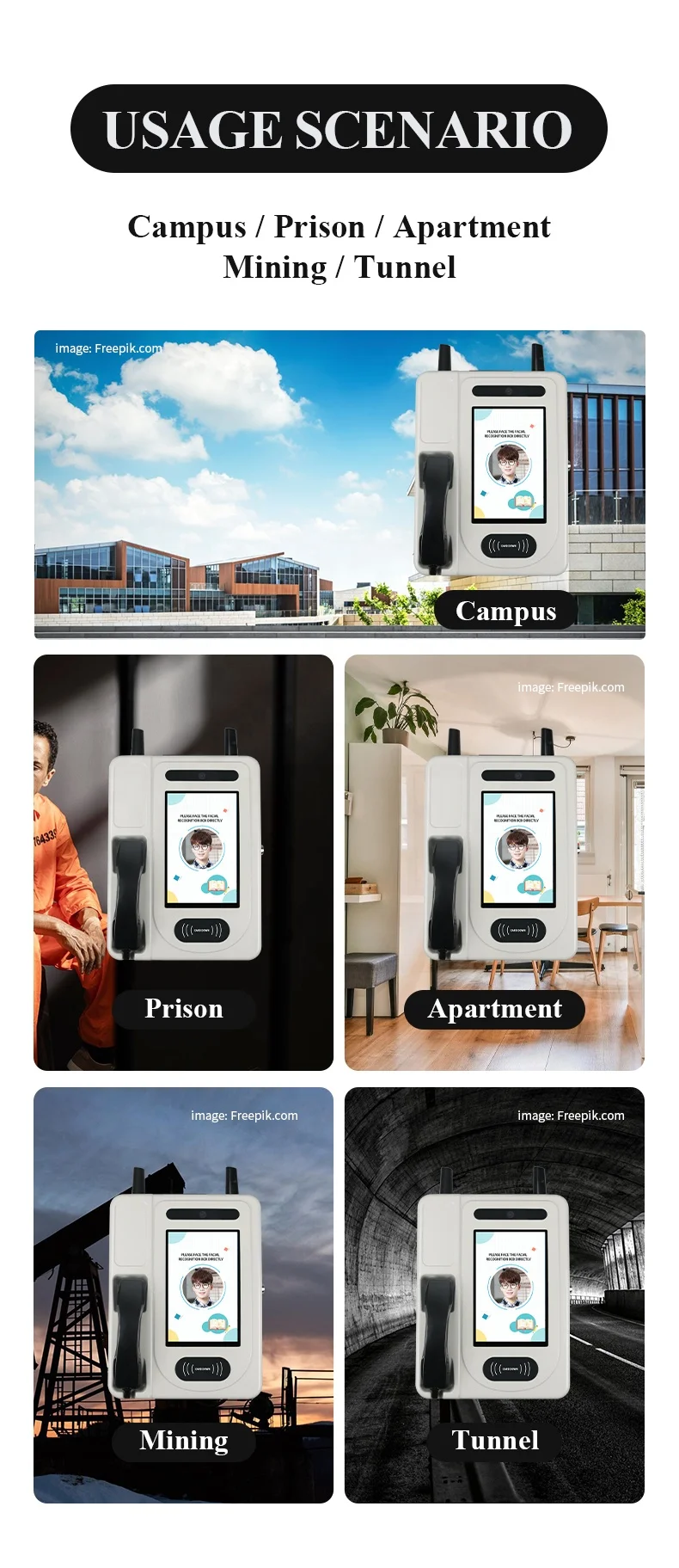 OEM ODM 4G LTE WiFi 10-inch Large Touch Screen International School  Video Self-service Outdoor Public Payphone Telephone