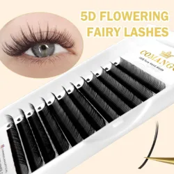 CoMango 5D Flower Fairy Flora Lashes Premade Volume Fans W shape Lashes Extension Wispy Cat Eye Style Soft Fluffy Fast Delivery