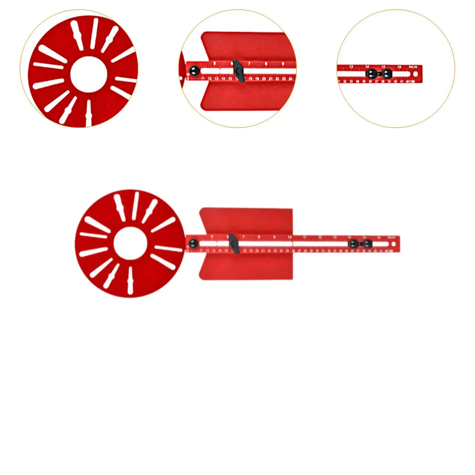 Router Milling Groove Bracket Cabinet Hardware Jig Detachable Router Tool Router Circle Cutting Guide for Wood Cutting Circle