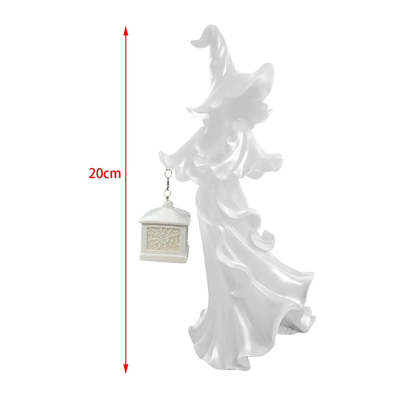 

Witch with Lantern Resin Sculpture Creative Artwork Figurine Sculpture Witch